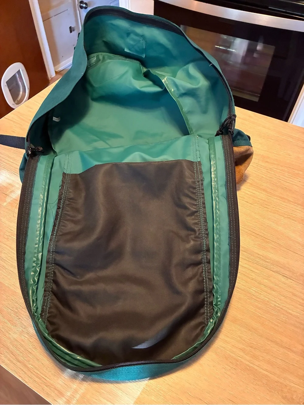 Vintage Frye Teal Canvas Backpack with Suede Accent